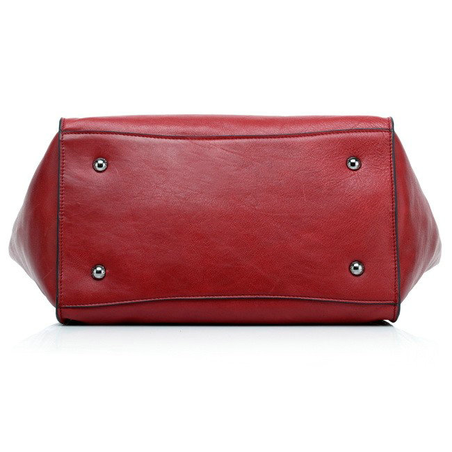 2014 Prada Shiny Glace Calf Leather Tote Bag BN2619 red - Click Image to Close